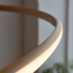 Novena Cervos Extra Large Spiral 1 Light Pendant Light Satin Gold White Silicone