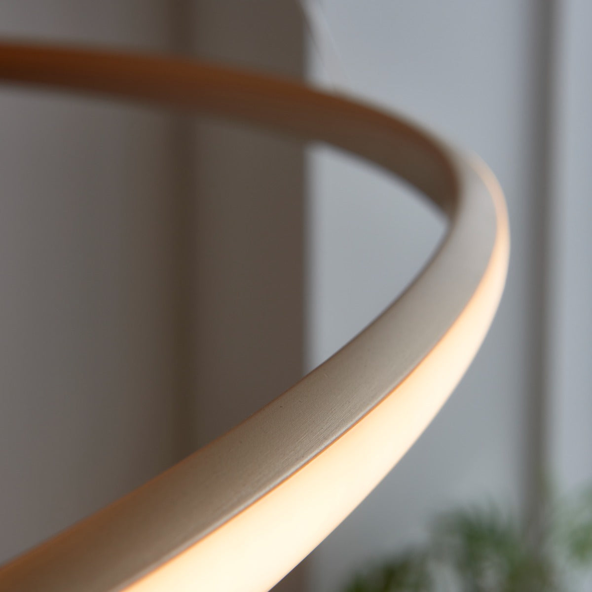 Novena Cervos Extra Large Spiral 1 Light Pendant Light Satin Gold White Silicone