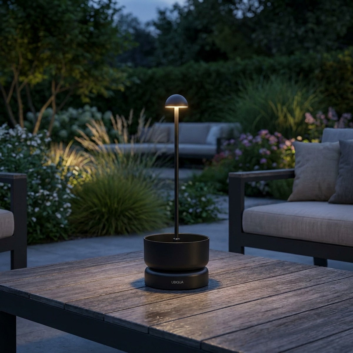 Novena Cesta Cordless Rechargeable Portable Lamp, Black