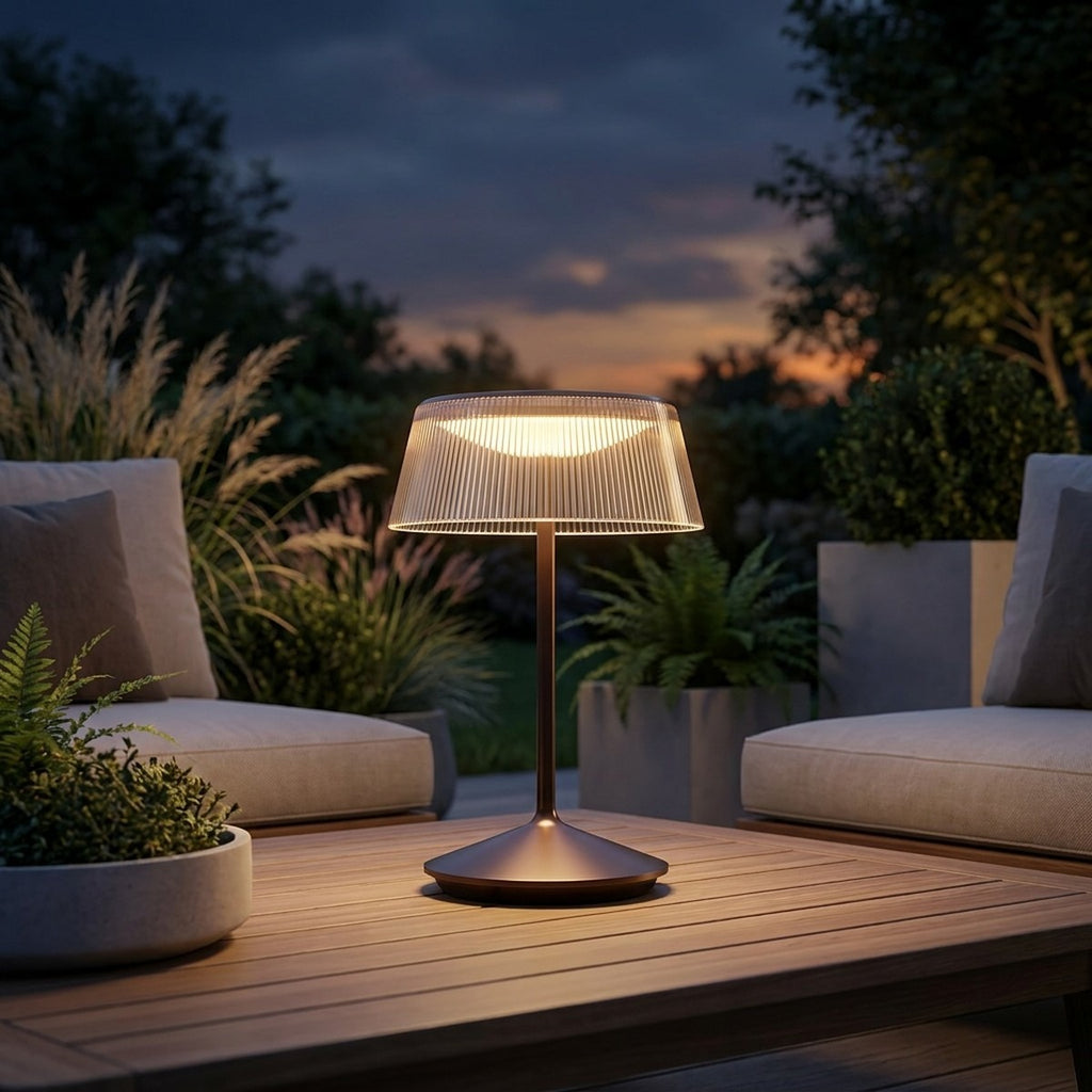 Novena Cristallo Cordless Rechargeable Outdoor Table Lamp