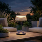 Novena Cristallo Cordless Rechargeable Table Lamp, Corten