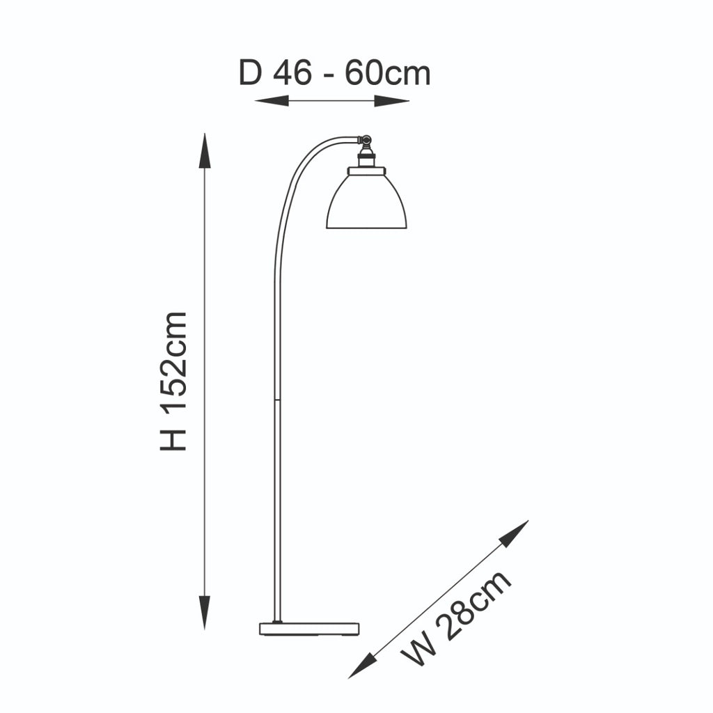 Novena Fidalgo 1 Light Floor Lamp Bright Nickel Plate Clear Glass