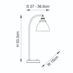 Novena Fidalgo 1 Light Table Lamp Clear Glass Bright Nickel Plate
