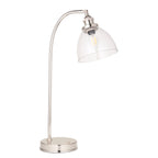 Novena Fidalgo 1 Light Table Lamp Clear Glass Bright Nickel Plate