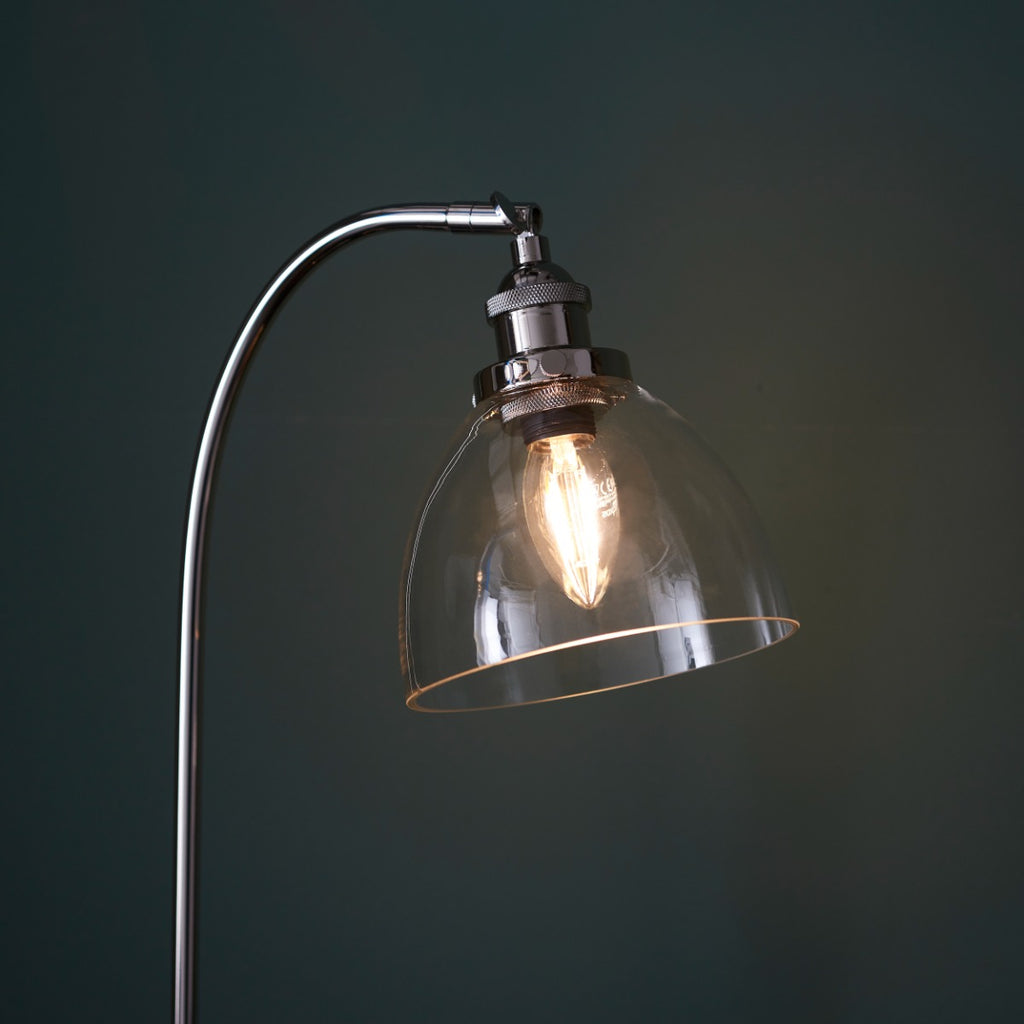 Novena Fidalgo 1 Light Table Lamp Clear Glass Bright Nickel Plate