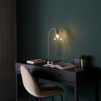 Novena Fidalgo 1 Light Table Lamp Clear Glass Bright Nickel Plate