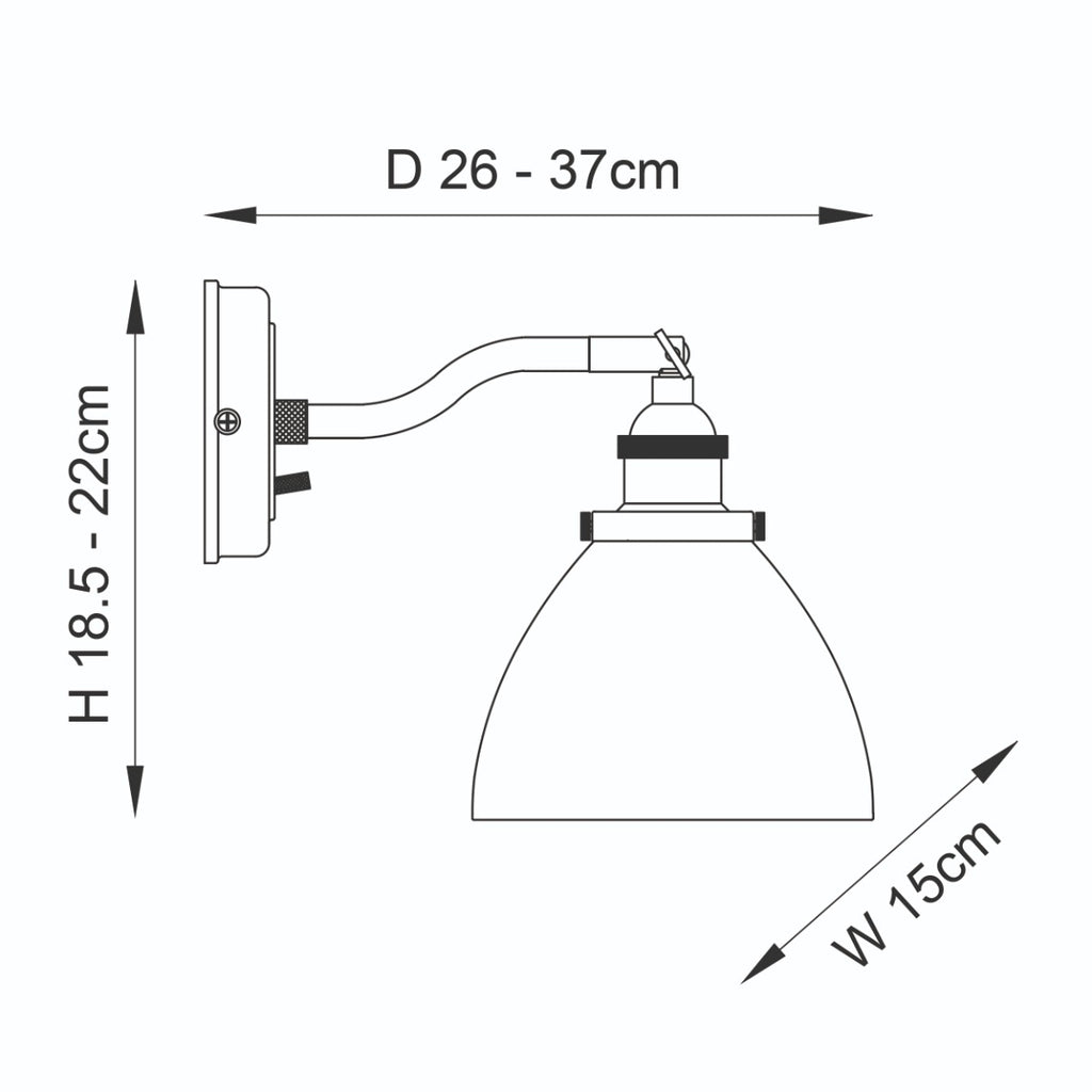 Novena Fidalgo 1 Light Wall Light Bright Nickel Plate Clear Glass