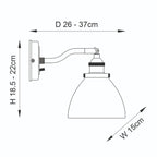Novena Fidalgo 1 Light Wall Light Bright Nickel Plate Clear Glass