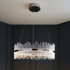 Novena Garetta Pendant Light Chrome Plate with Clear Glass