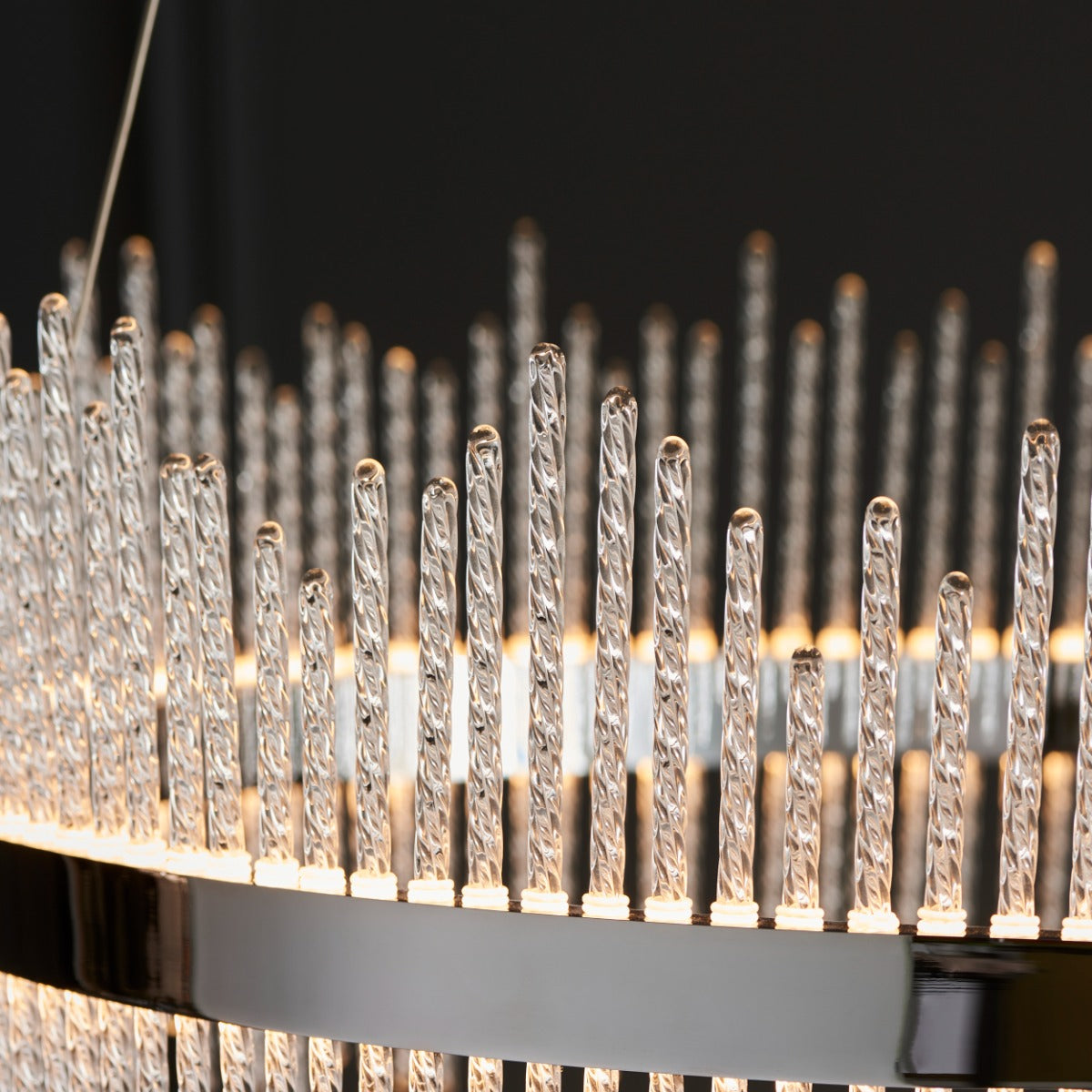 Novena Garetta Pendant Light Chrome Plate with Clear Glass