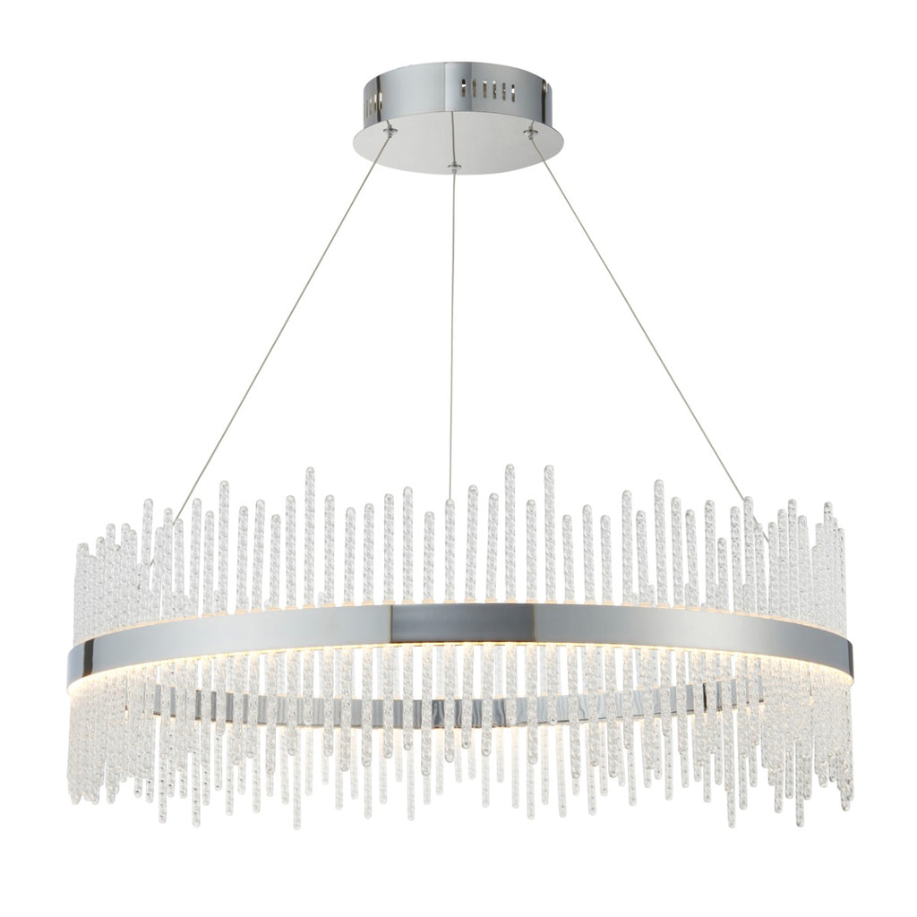 Novena Garetta Pendant Light Chrome Plate with Clear Glass