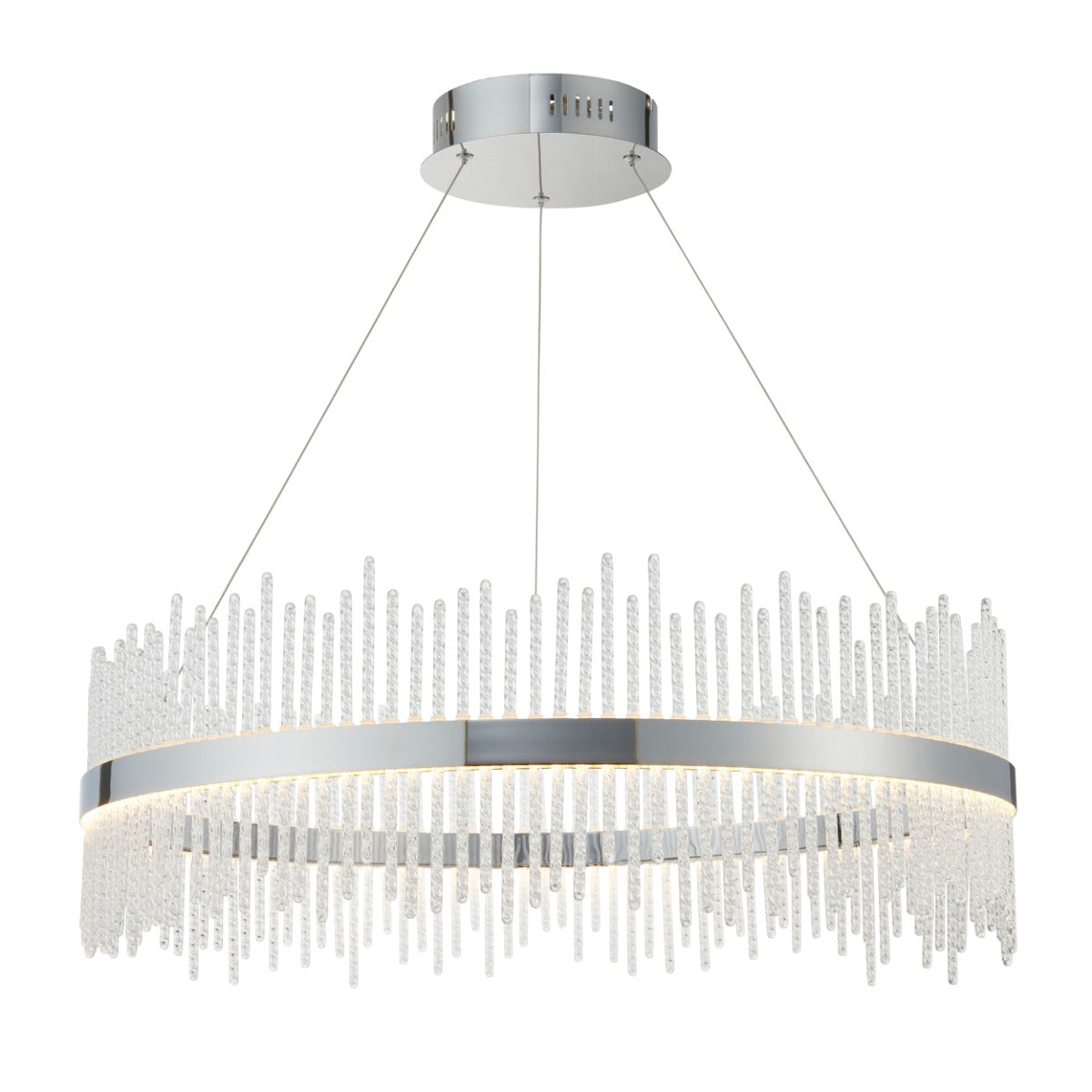 Novena Garetta Pendant Light Chrome Plate with Clear Glass