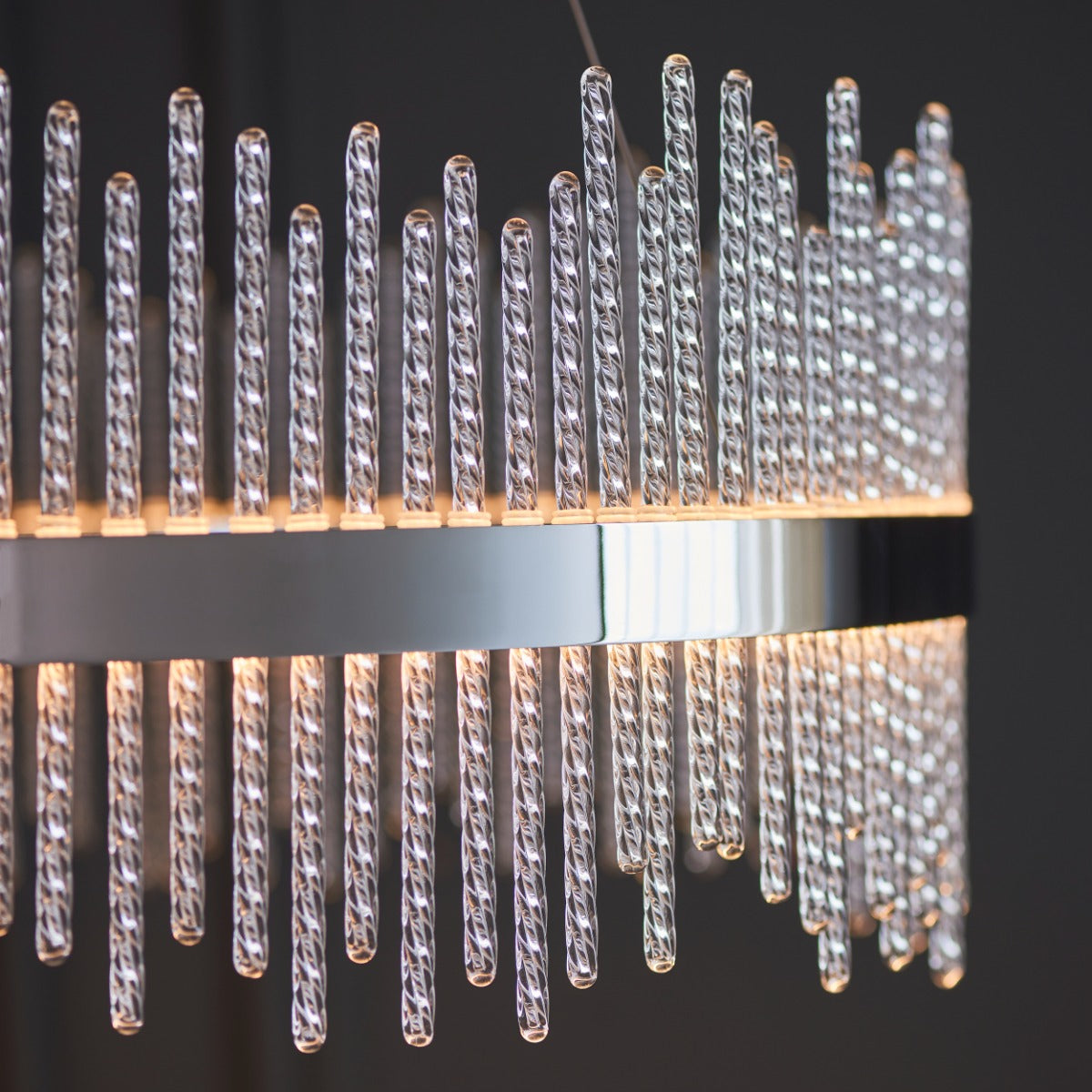 Novena Garetta Pendant Light Chrome Plate with Clear Glass
