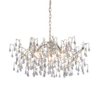 Novena Hernan 4 Light Pendant Light Aged Silver Paint Smokey Grey Tinted Glass