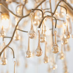 Novena Hernan 6 Light Pendant Light Aged Gold Champagne Lustre Glass