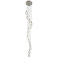 Novena Lavaur 13 Light Lavaur Cascade Pendant in Bright Nickel with Clear Glass Shades