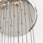 Novena Lavaur 13 Light Lavaur Cascade Pendant in Bright Nickel with Clear Glass Shades