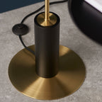 Novena Loja 3 Light Floor Lamp Satin Brass Plate Clear/Frosted Glass