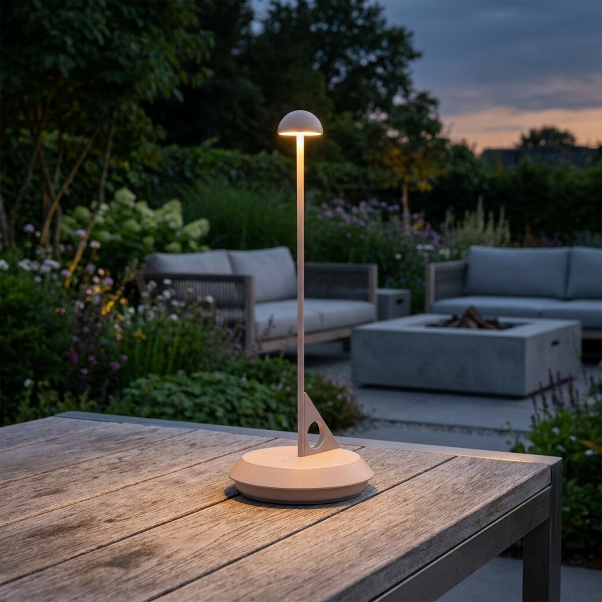 Novena Lucina Cordless Rechargeable Table Lamp, Corten