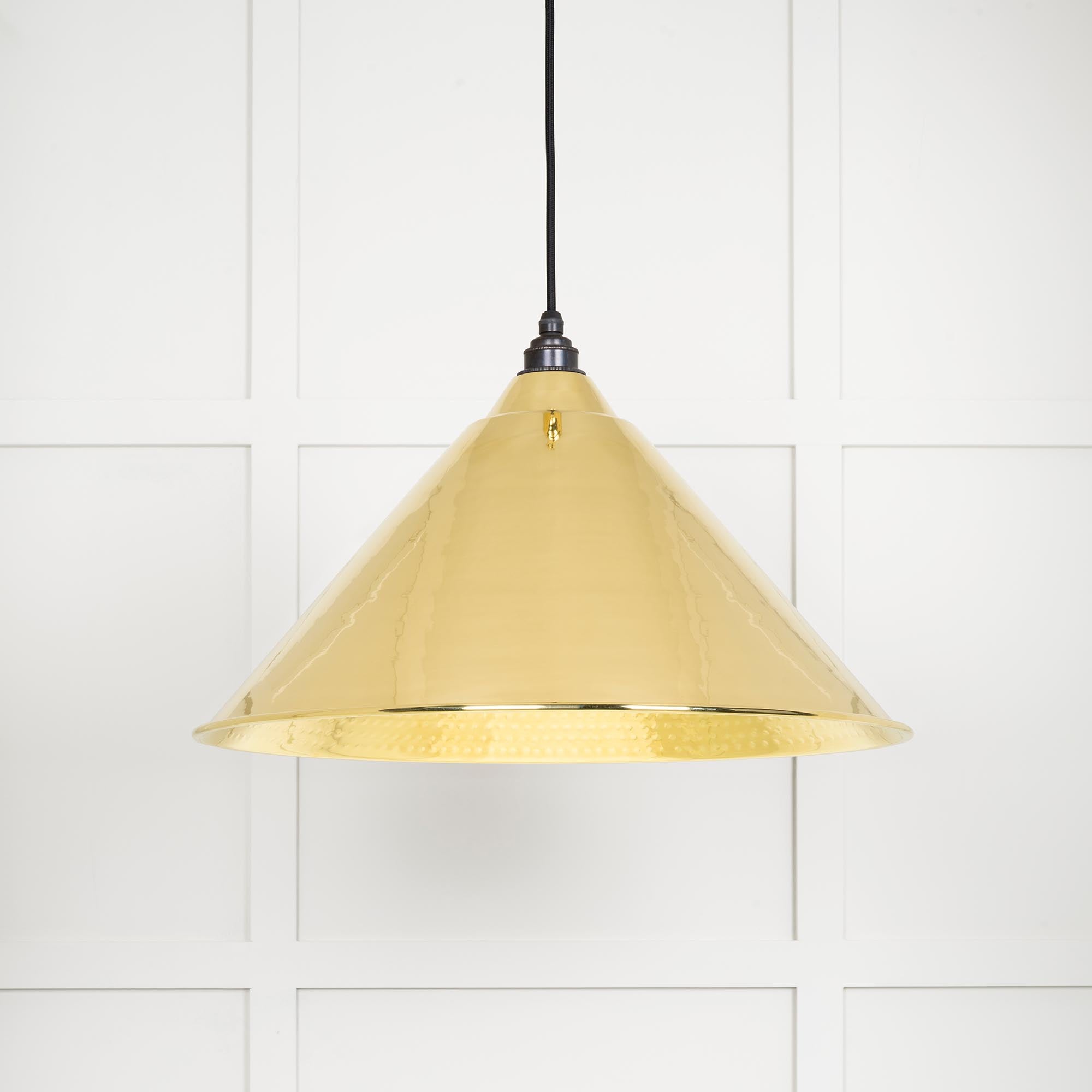Novena Newbridge Hammered Brass Pendant