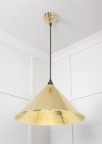 Novena Newbridge Hammered Brass Pendant