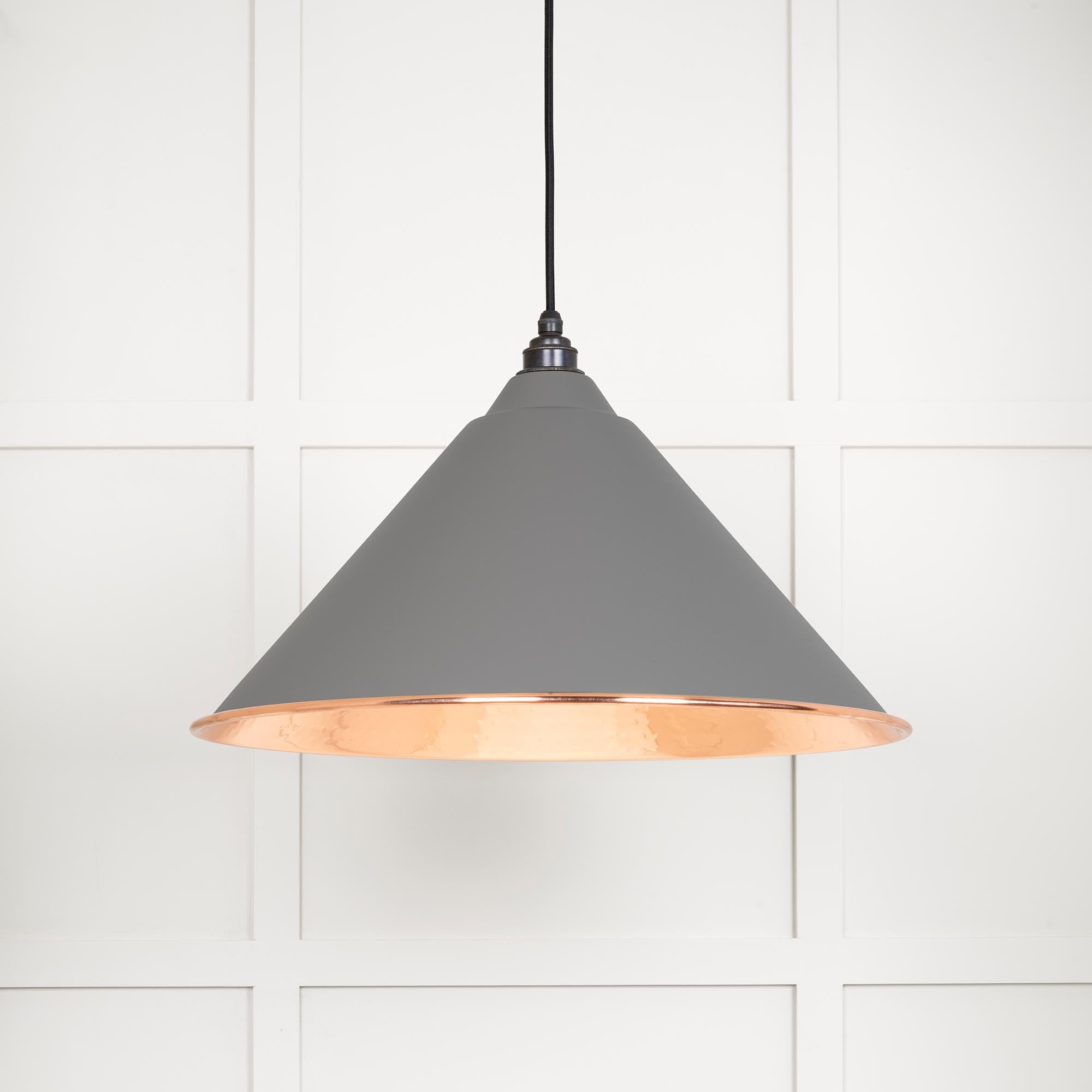 Novena Newbridge Hammered Copper Pendant Light in Bluff