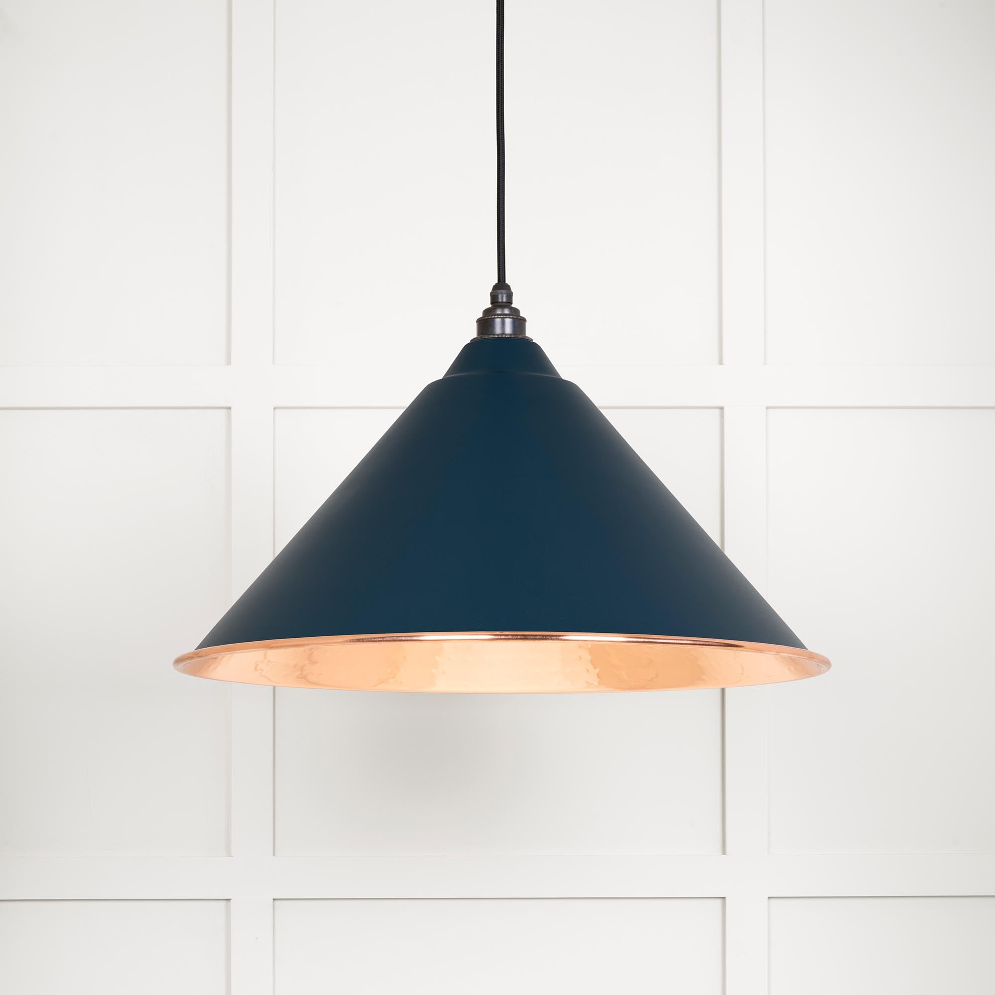 Novena Newbridge Hammered Copper Pendant Light in Dusk