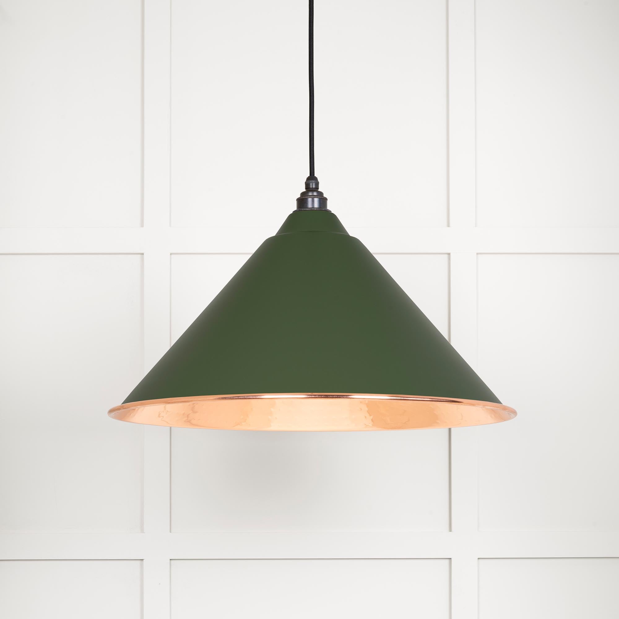 Novena Newbridge Hammered Copper Pendant Light in Heath