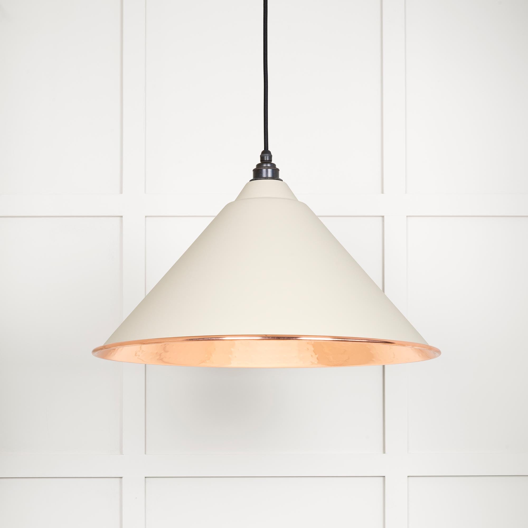 Novena Newbridge Hammered Copper Pendant Light in Teasel