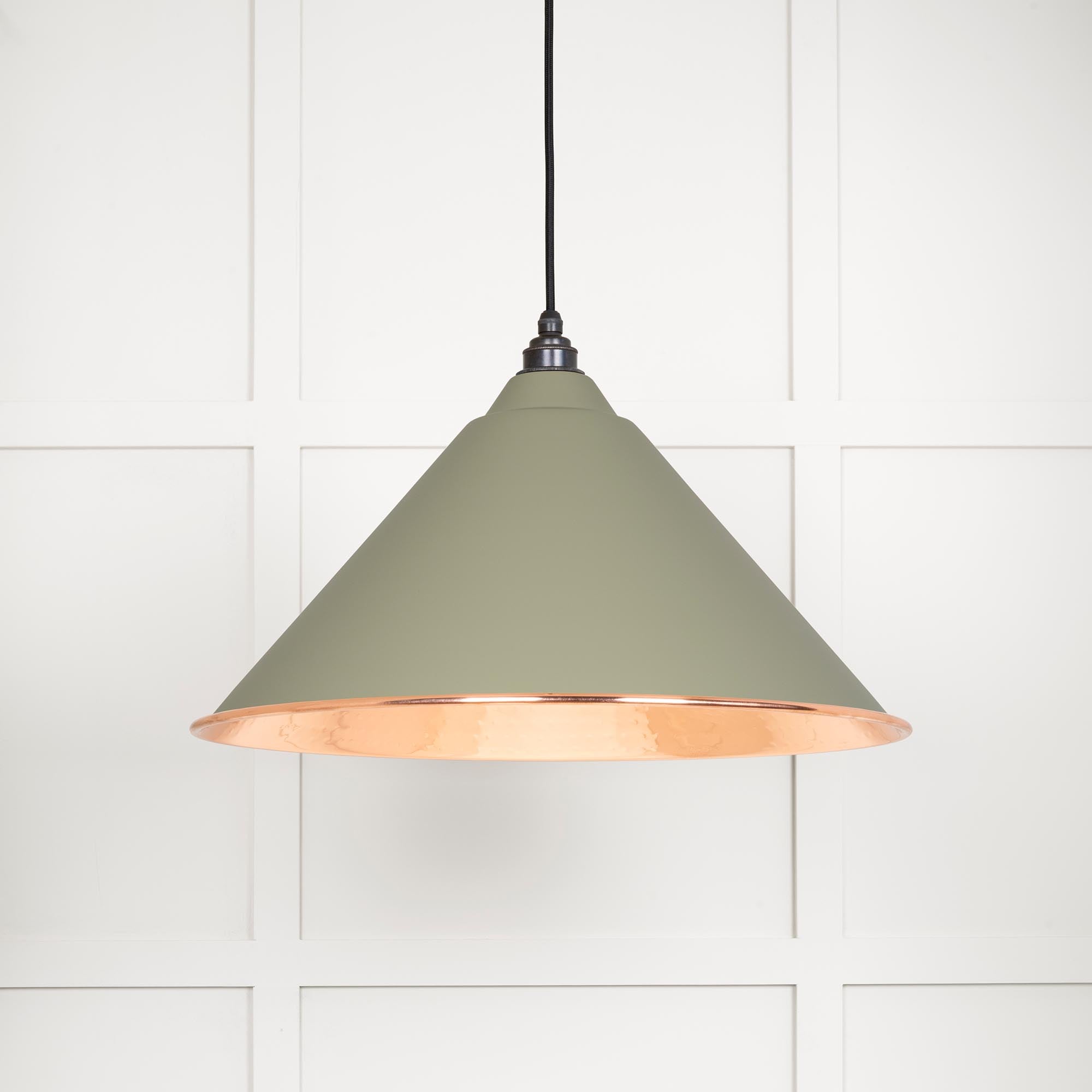 Novena Newbridge Hammered Copper Pendant Light in Tump