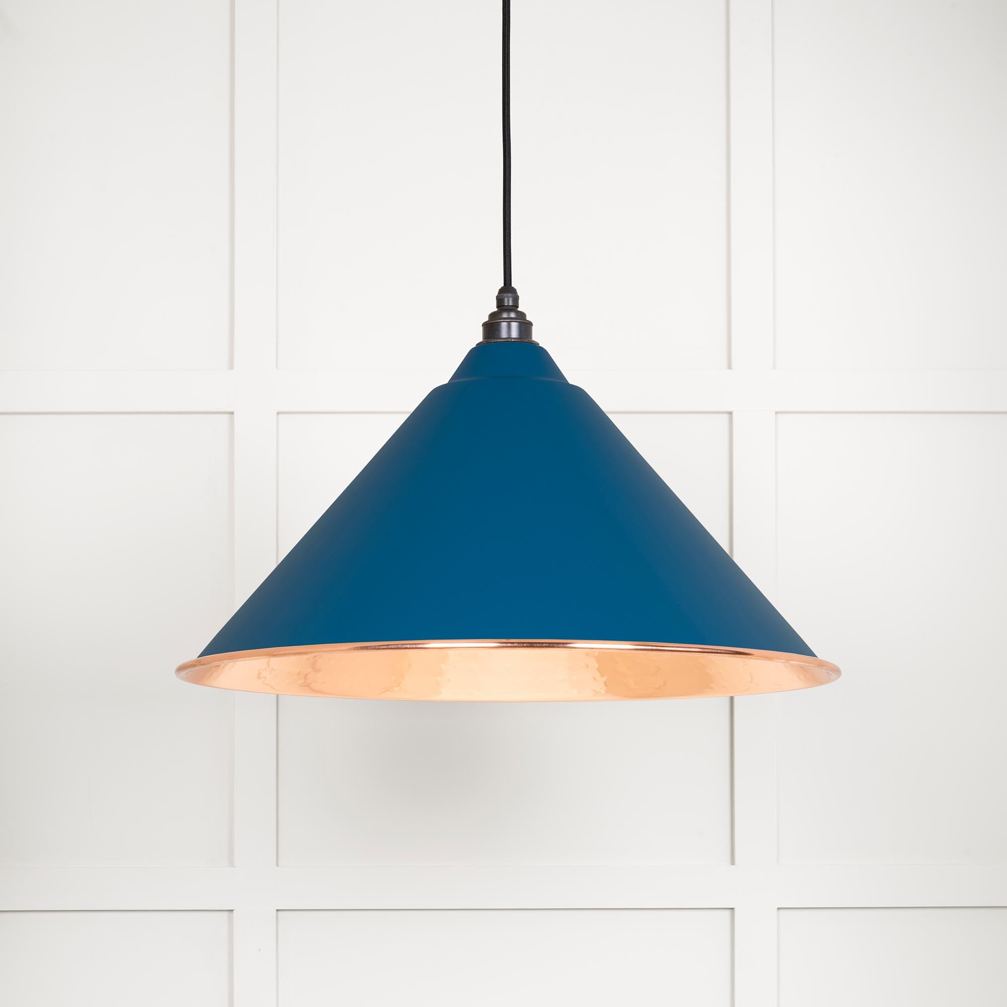 Novena Newbridge Hammered Copper Pendant Light in Upstream
