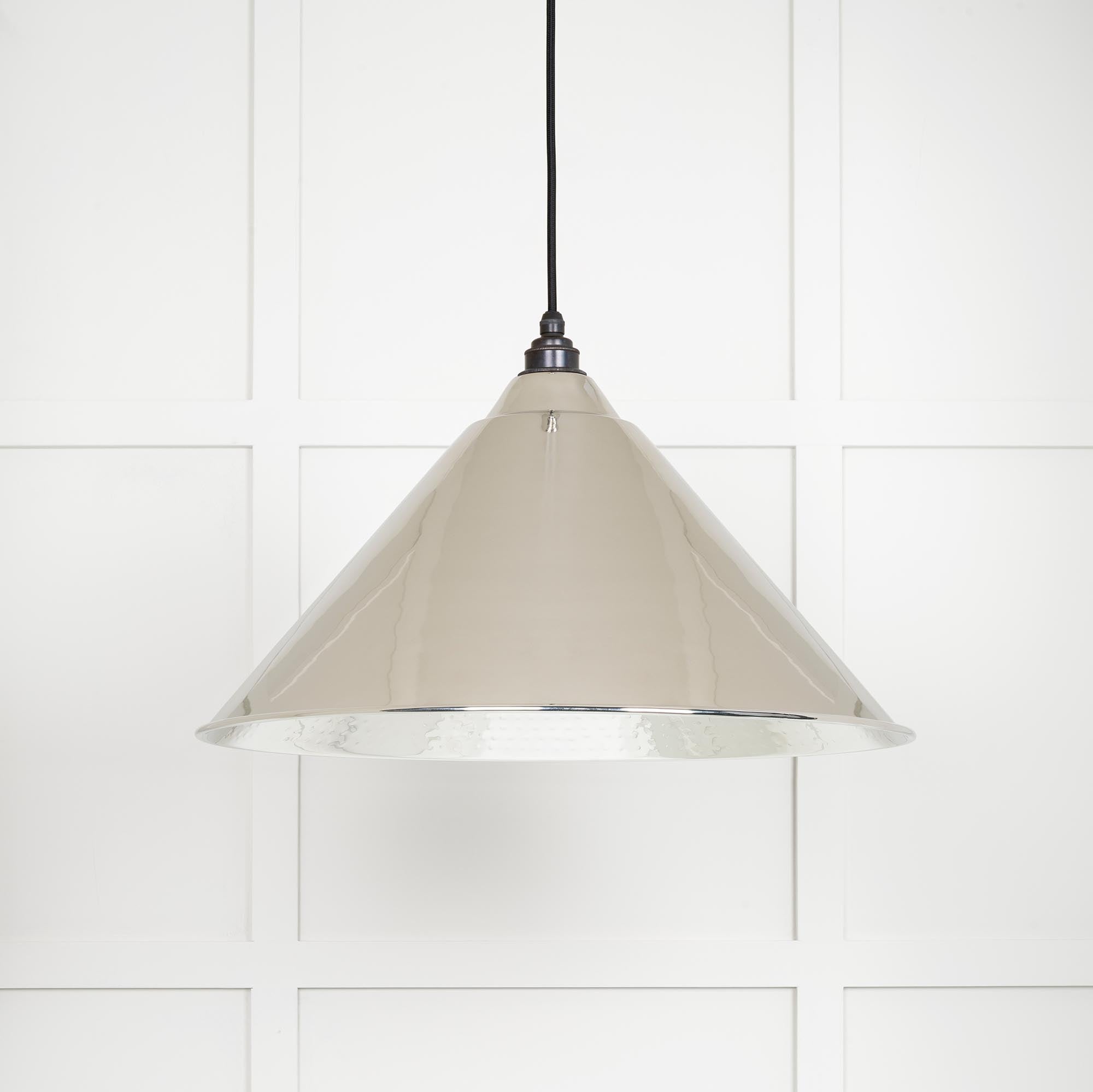 Novena Newbridge Hammered Nickel Pendant