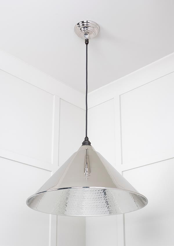 Novena Newbridge Hammered Nickel Pendant