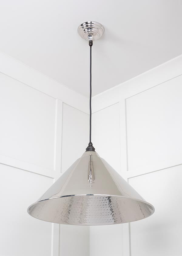 Novena Newbridge Hammered Nickel Pendant