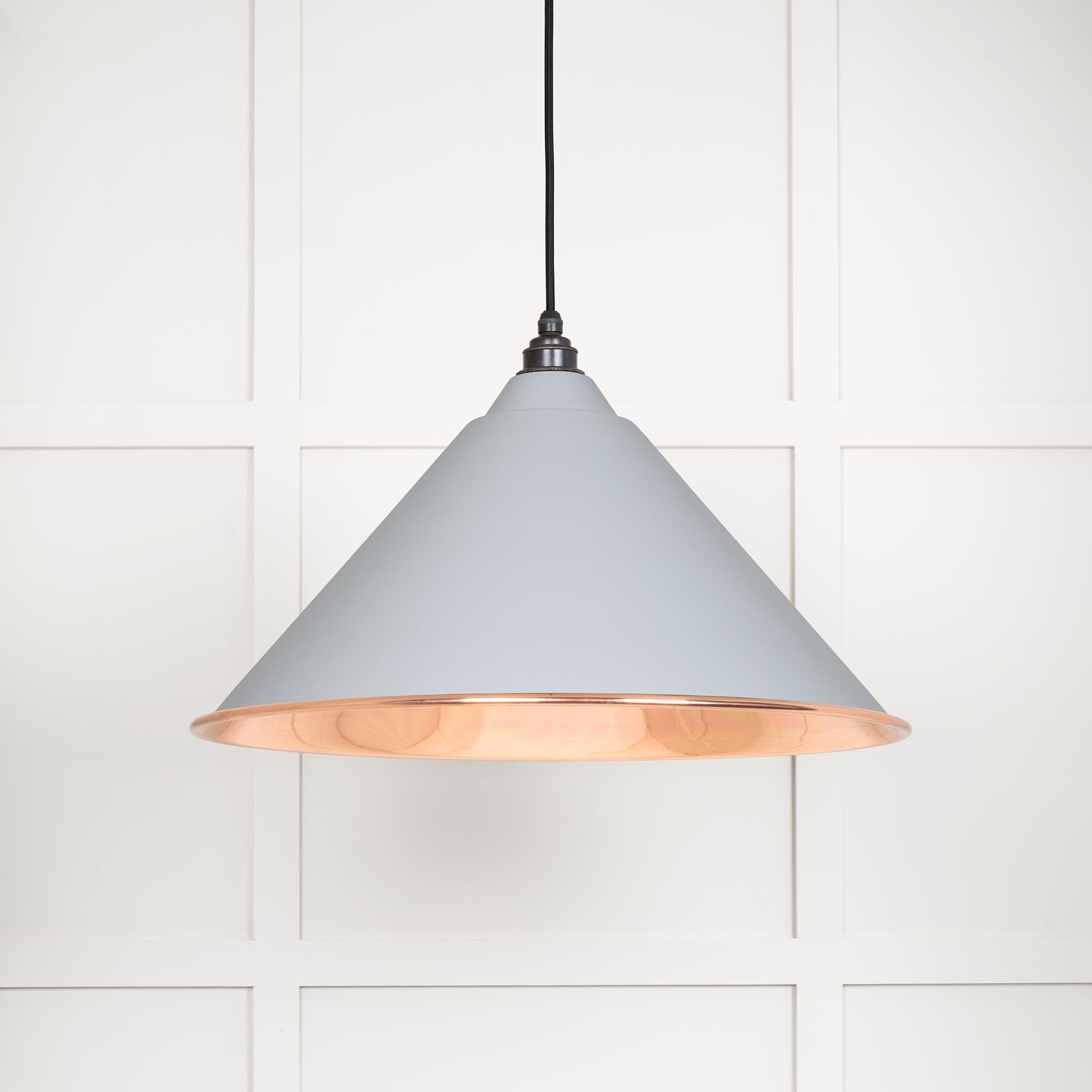 Novena Newbridge Smooth Copper Pendant Light in Birch