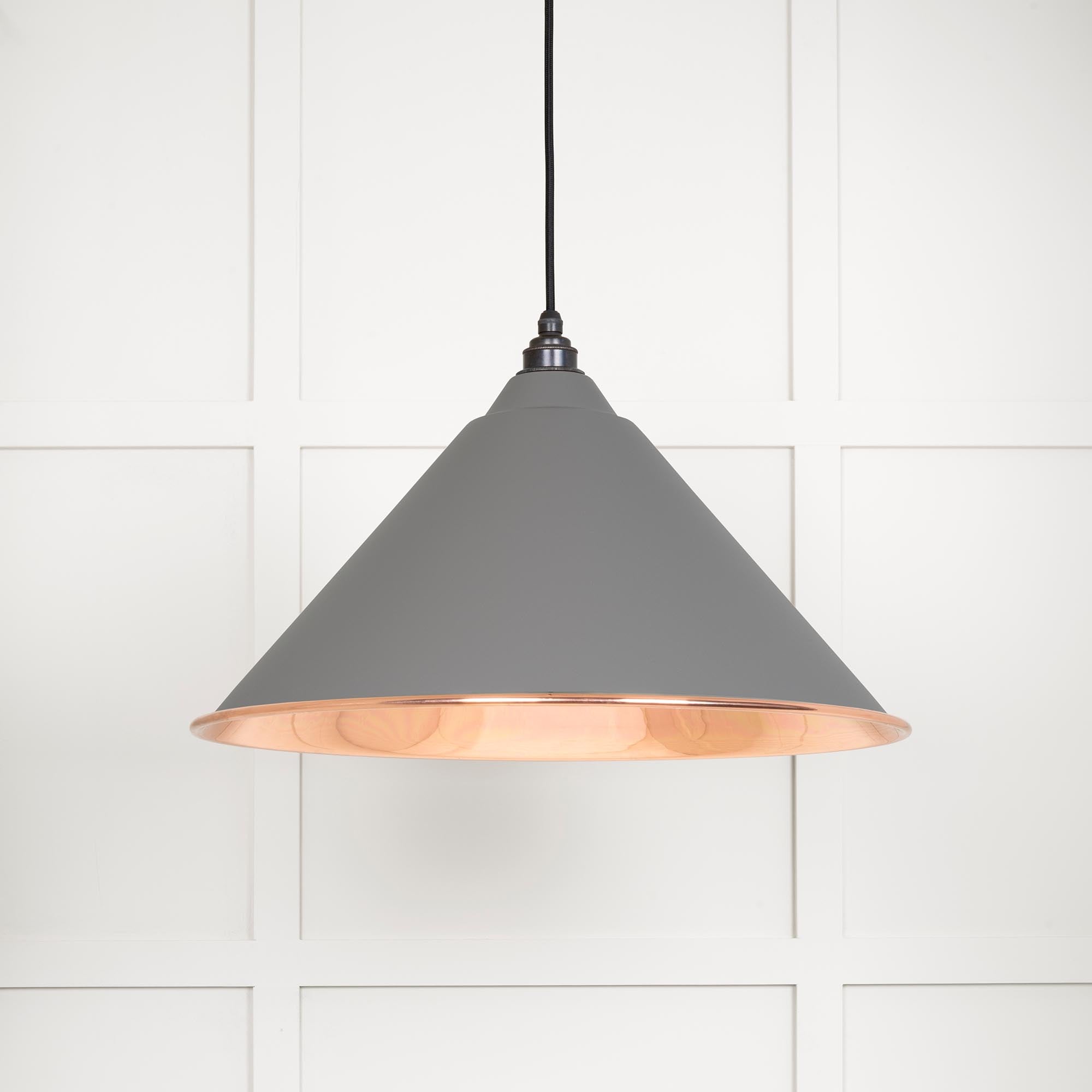 Novena Newbridge Smooth Copper Pendant Light in Bluff