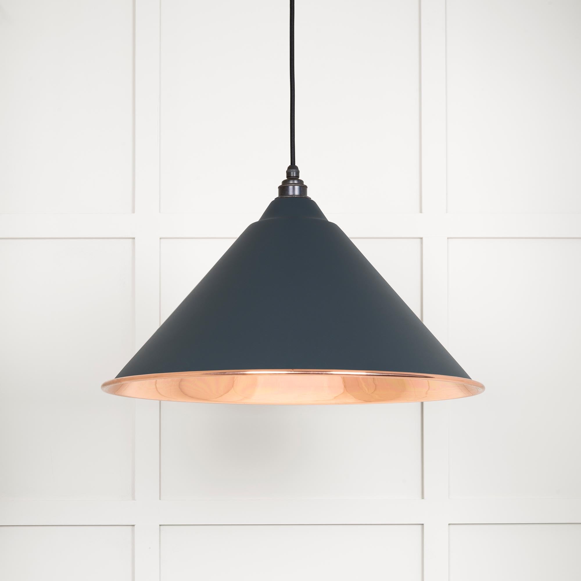 Novena Newbridge Smooth Copper Pendant Light in Soot