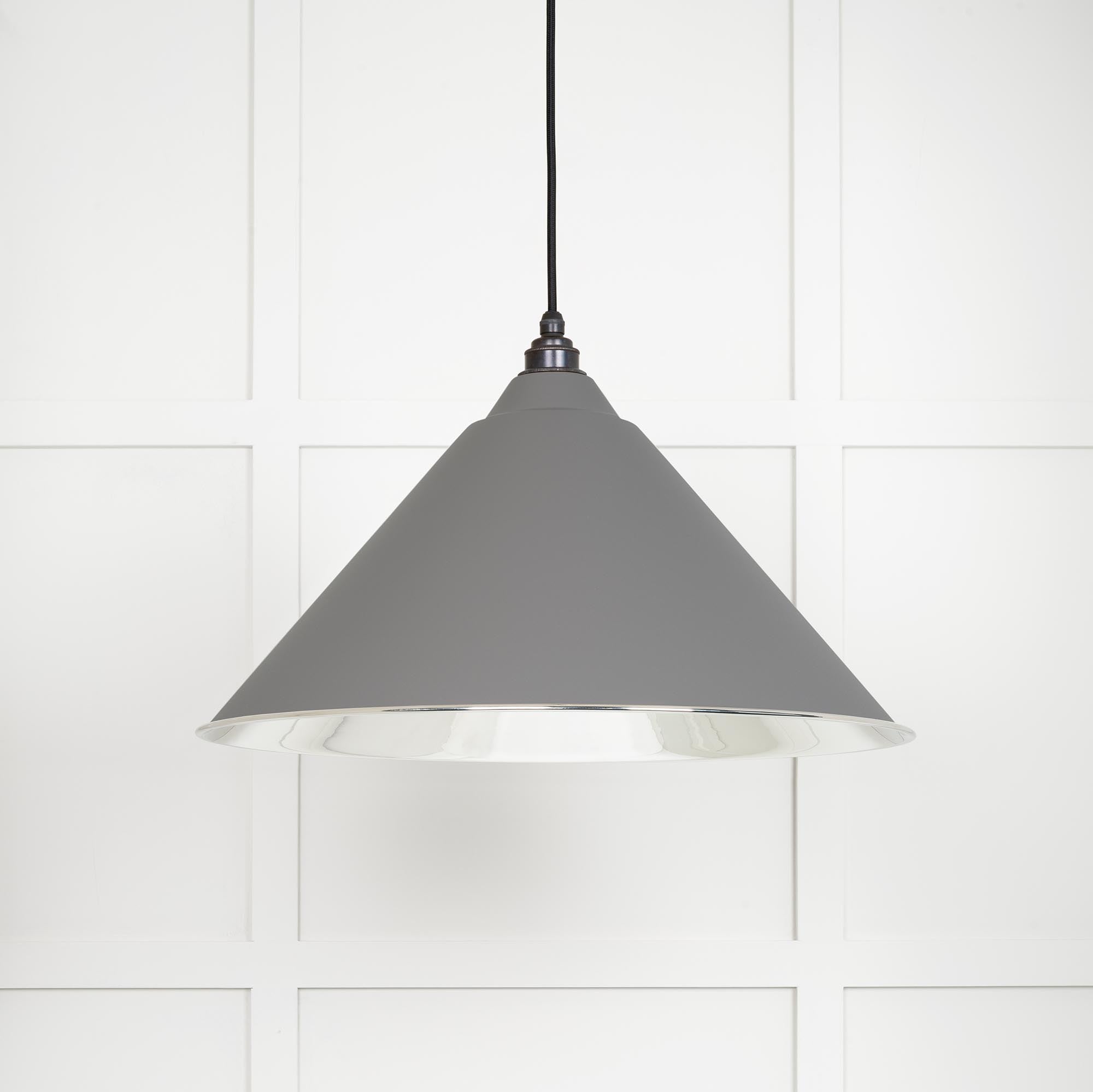 Novena Newbridge Smooth Nickel Pendant Light in Bluff