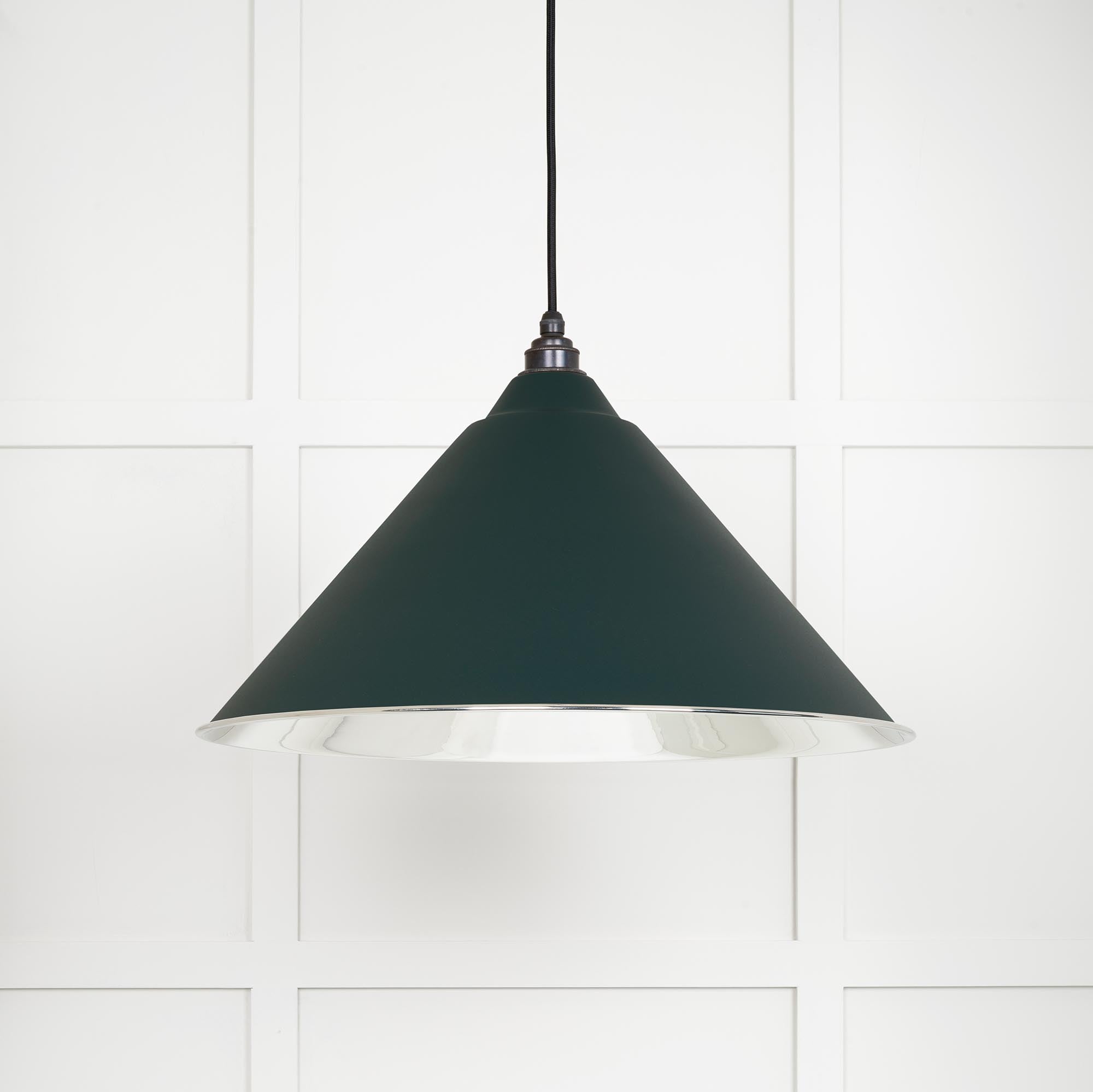 Novena Newbridge Smooth Nickel Pendant Light in Dingle