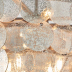 Novena Noura 9 Light Pendant Light Mercury Glass Antique Silver Paint