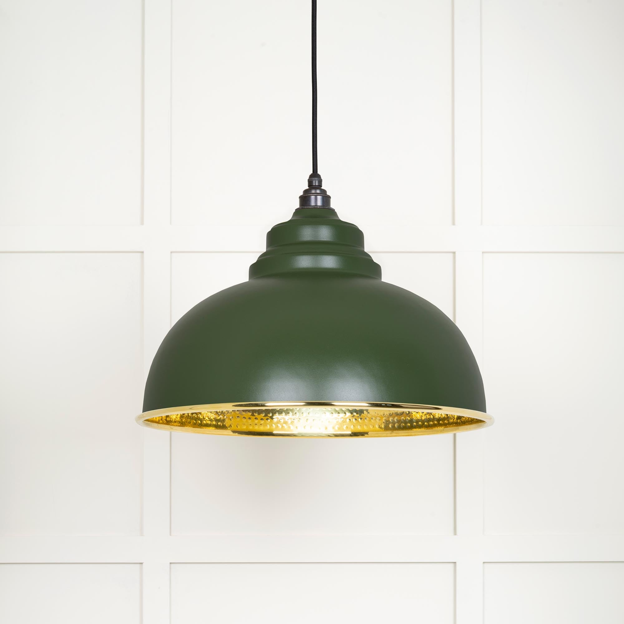 Novena Oakley Park Hammered Brass Pendant Light in Heath