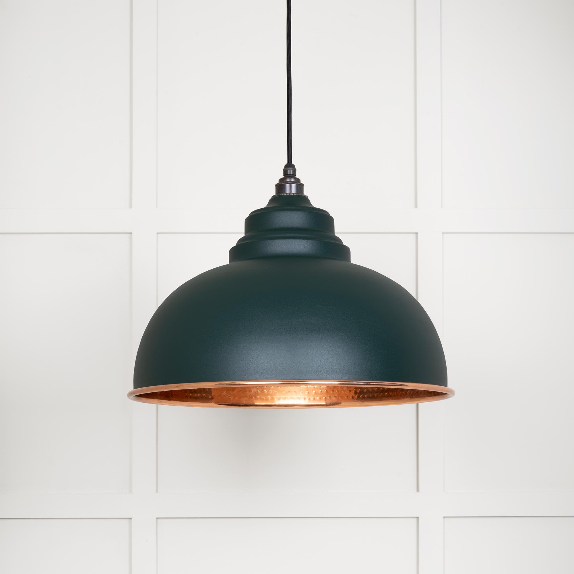 Novena Oakley Park Hammered Copper Pendant Light in Dingle