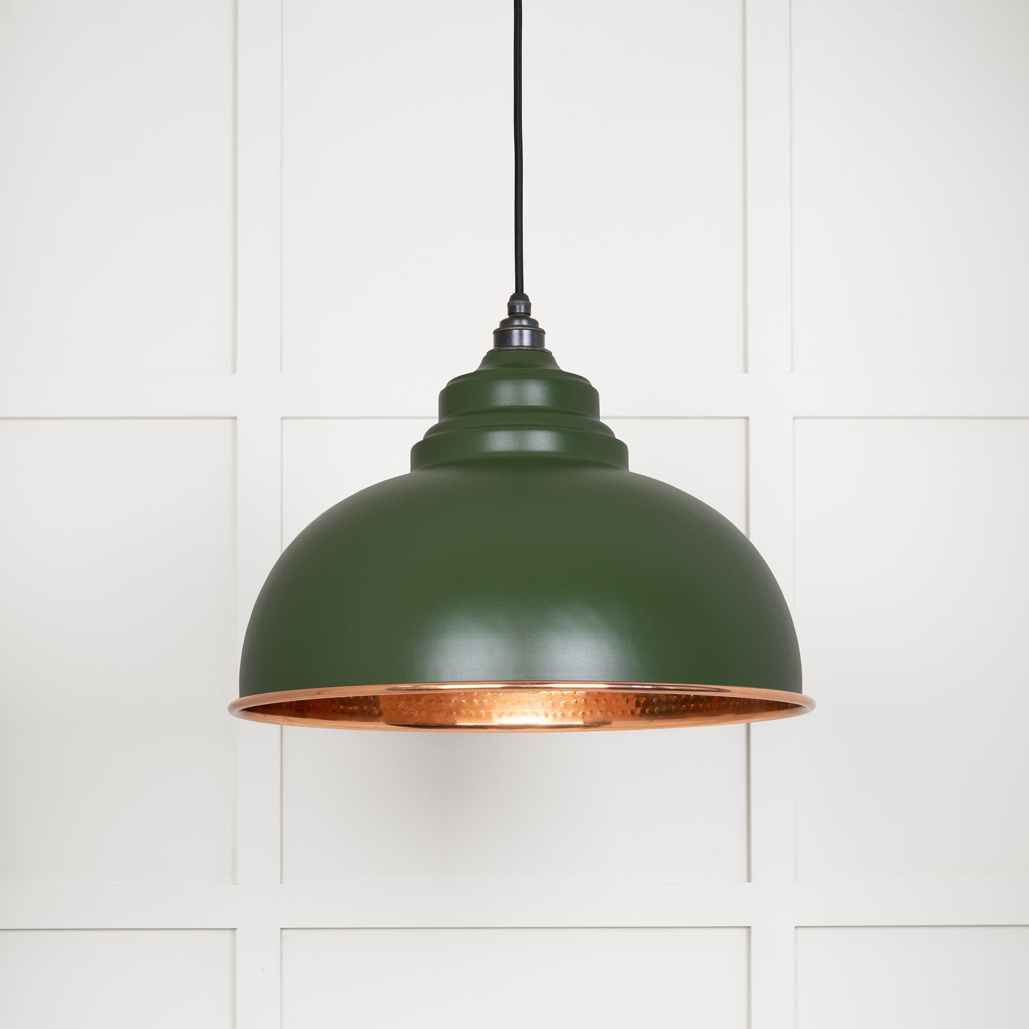 Novena Oakley Park Hammered Copper Pendant Light in Heath
