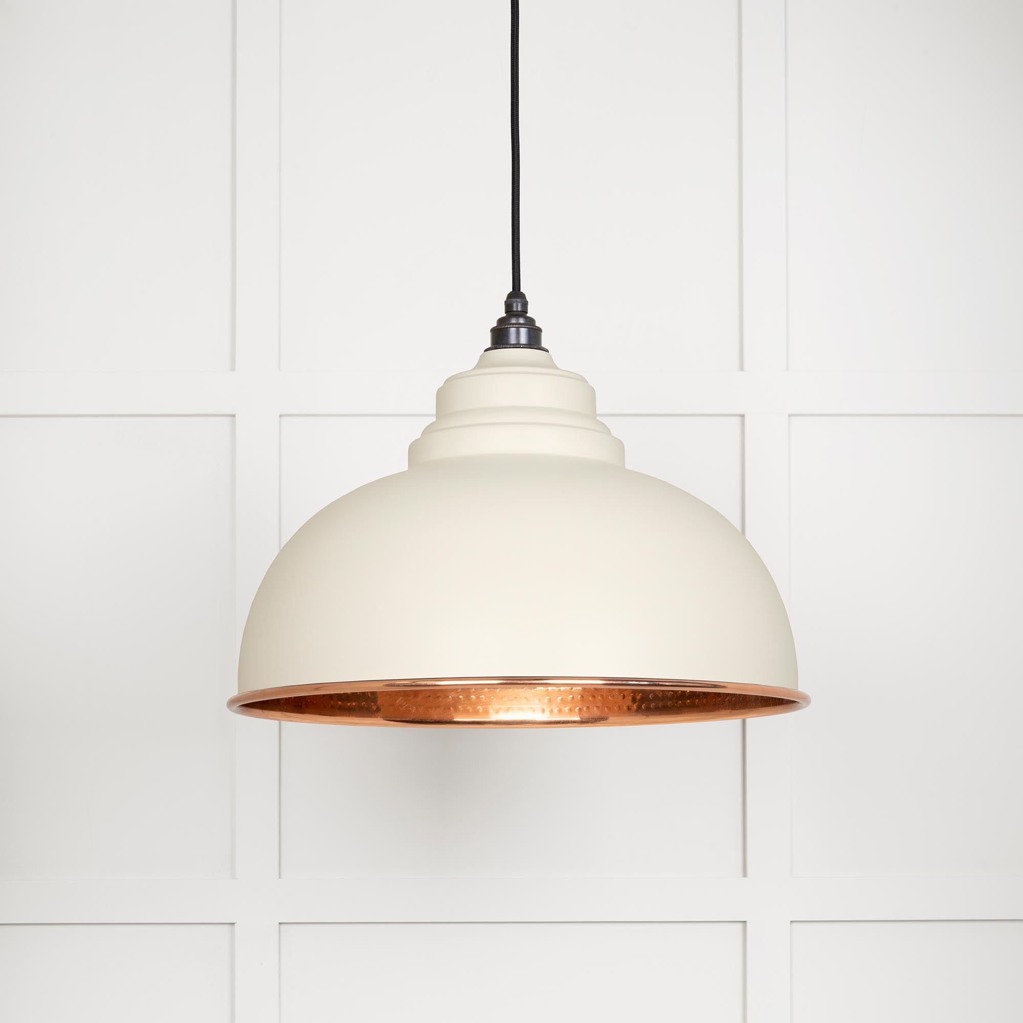 Novena Oakley Park Hammered Copper Pendant Light in Teasel