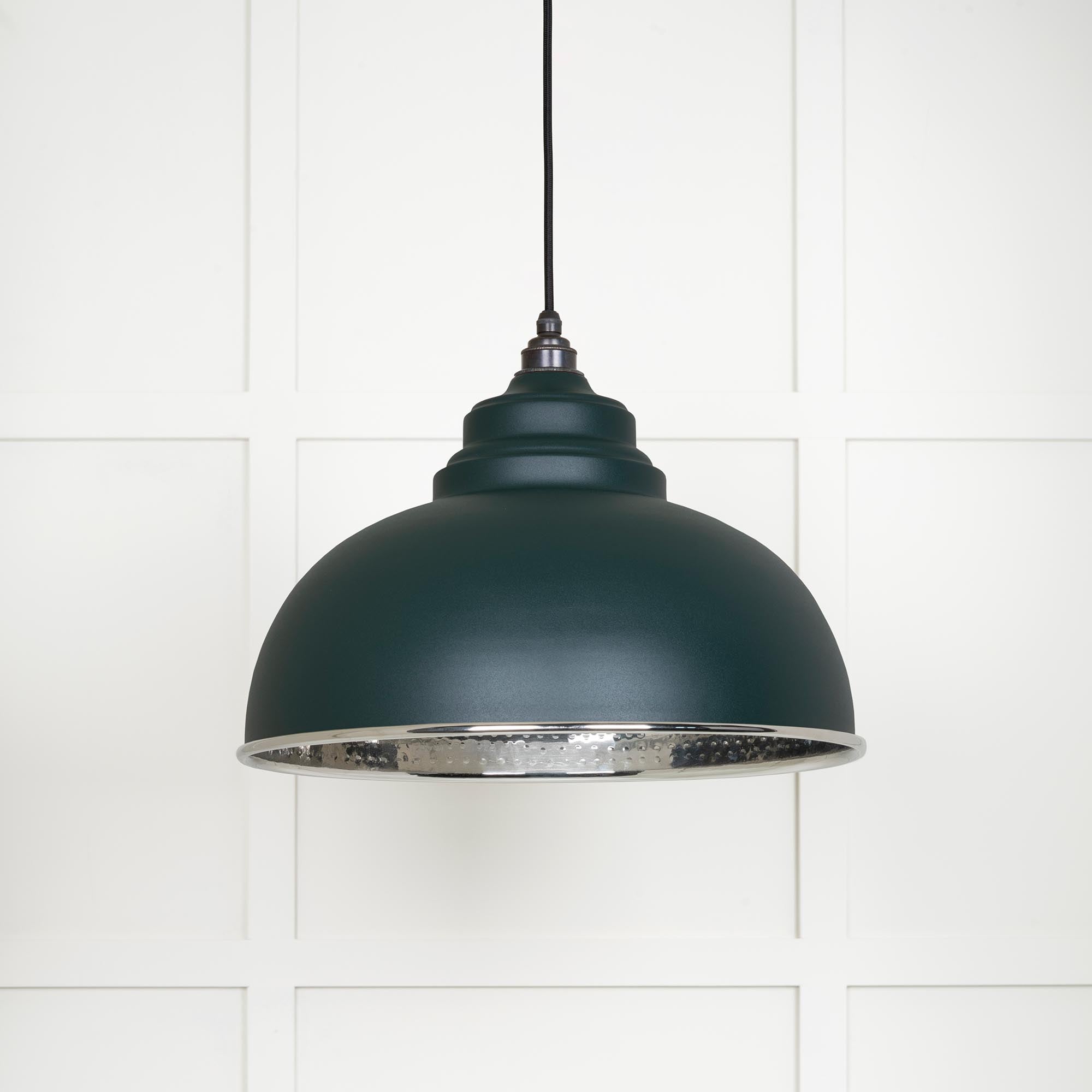Novena Oakley Park Hammered Nickel Pendant Light in Dingle