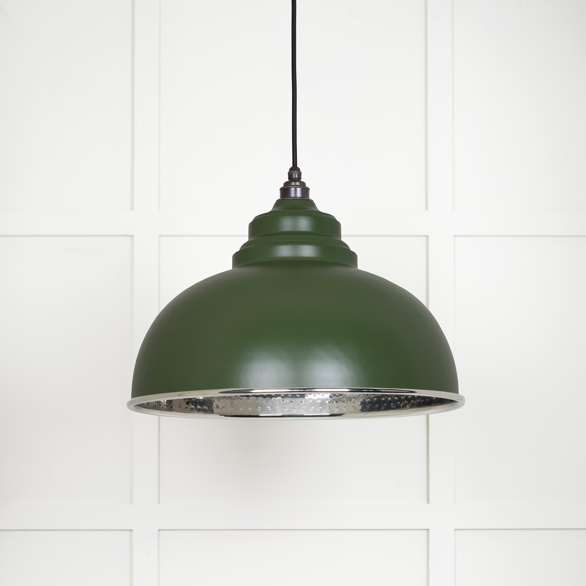 Novena Oakley Park Hammered Nickel Pendant Light in Heath