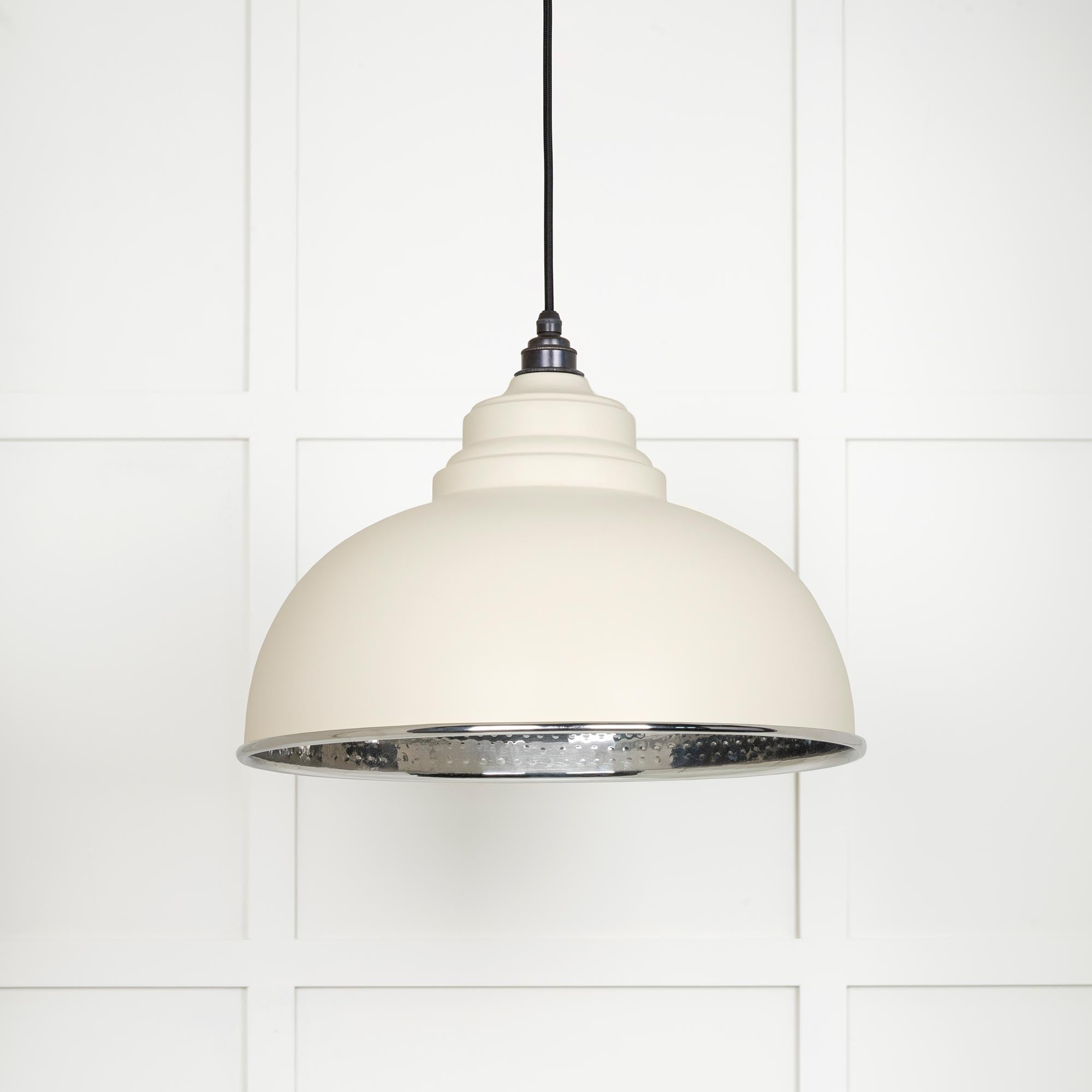 Novena Oakley Park Hammered Nickel Pendant Light in Teasel