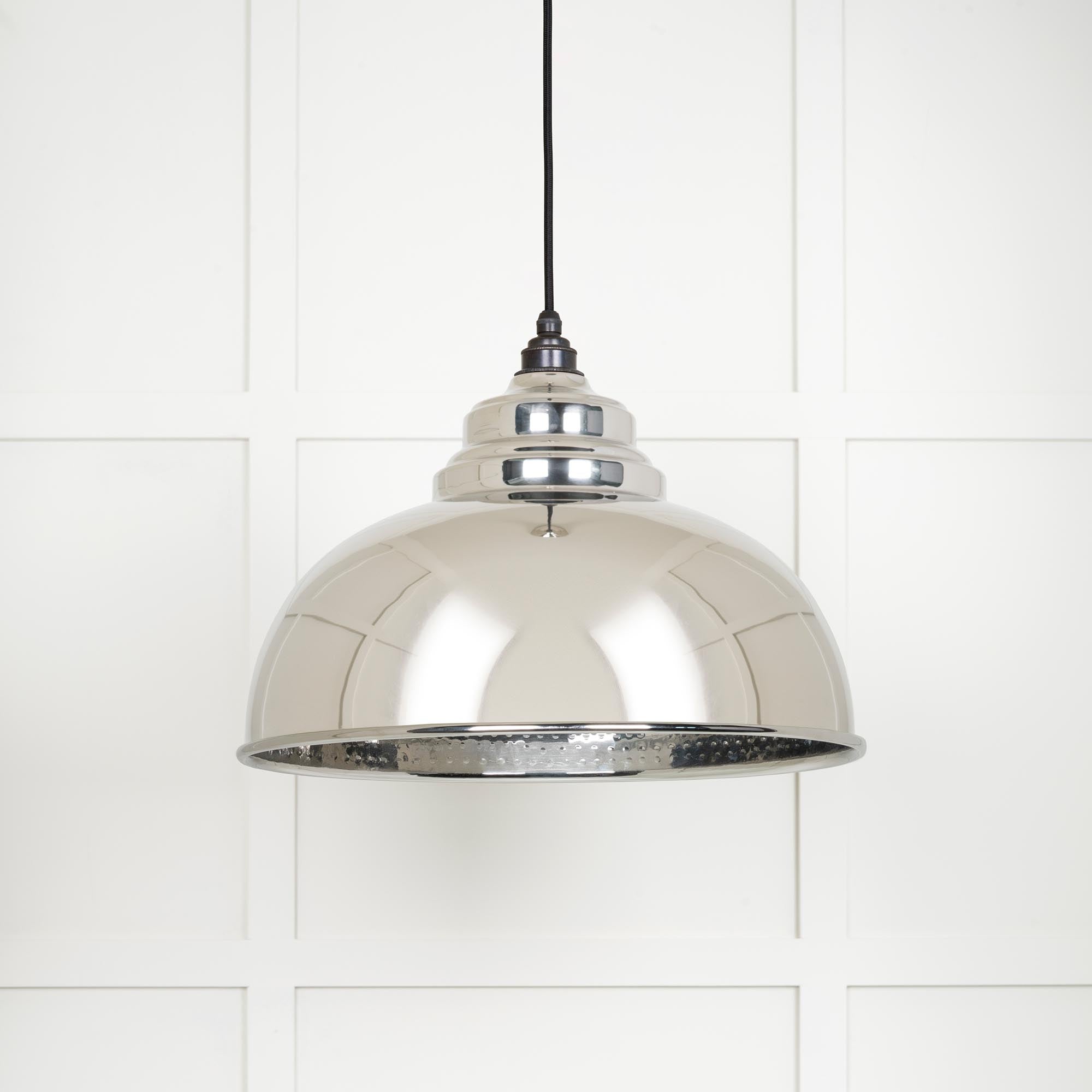 Novena Oakley Park Hammered Nickel Pendant Light