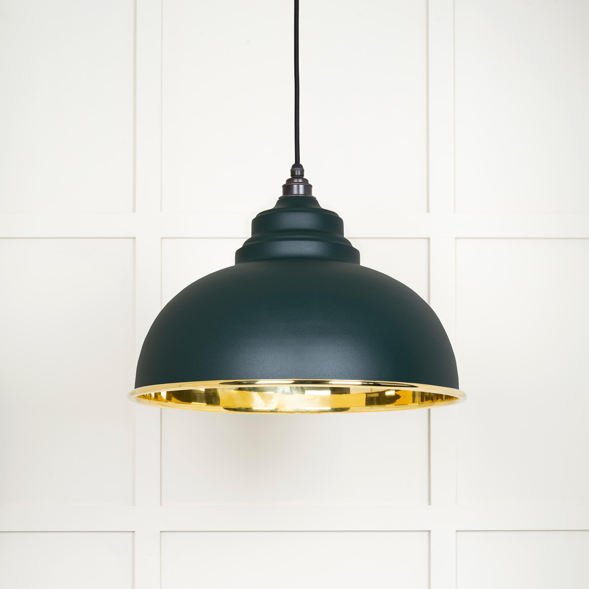 Novena Oakley Park Smooth Brass Pendant Light in Dingle