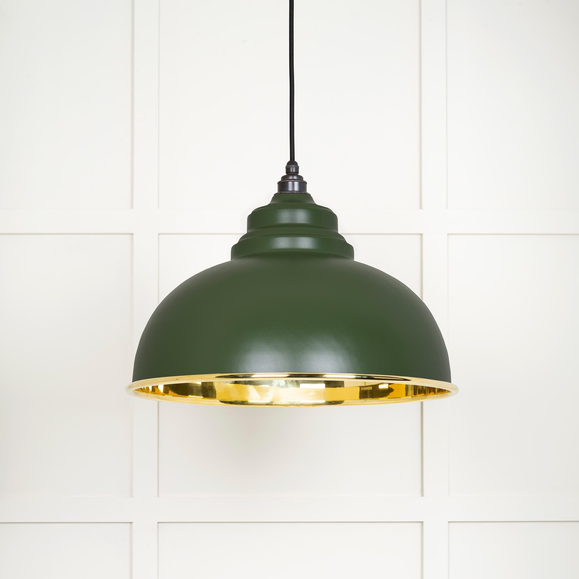 Novena Oakley Park Smooth Brass Pendant Light in Heath